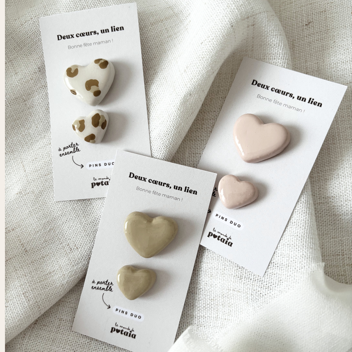 Pins Duo Cœur – Édition Limitée Fête des Mères