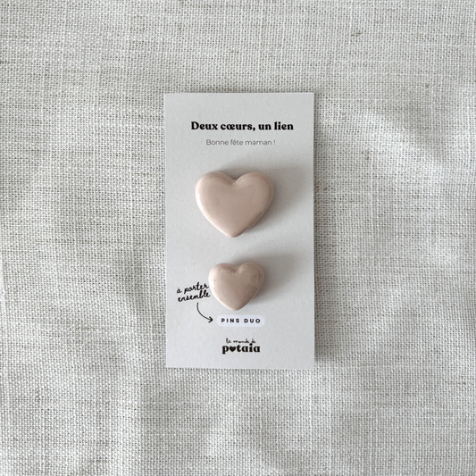 Pins Duo Cœur – Édition Limitée Fête des Mères