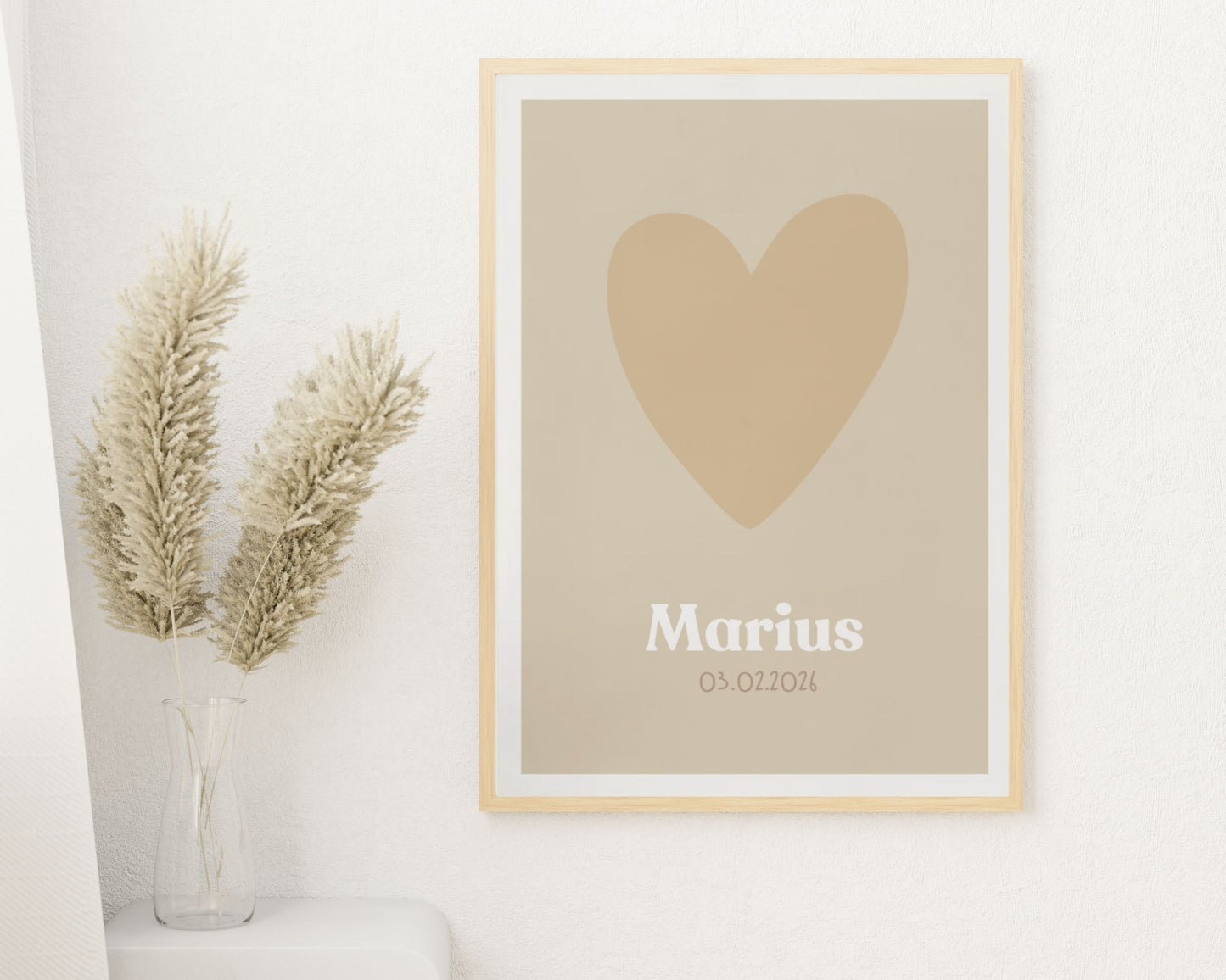 Affiche encadrée  – Coeur tendre