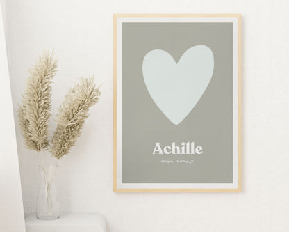 Affiche encadrée  – Coeur tendre