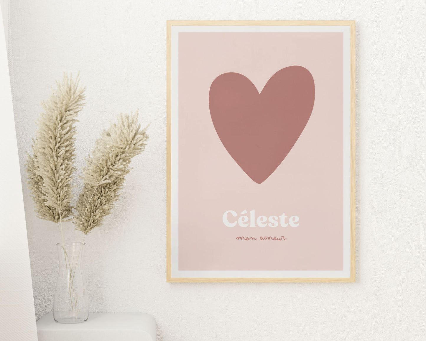 Affiche encadrée  – Coeur tendre