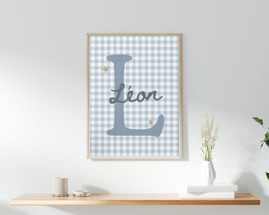 Affiche prénom – Vichy doux